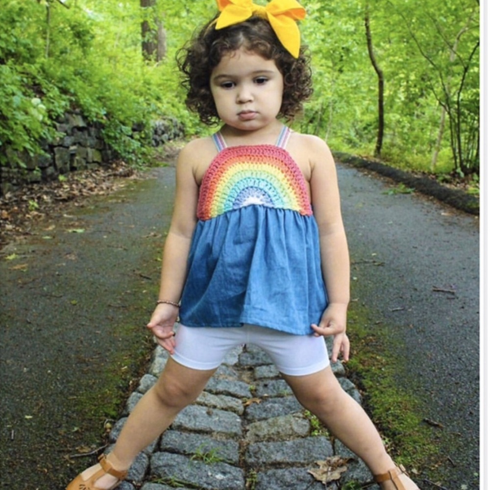 Girls/Baby Rainbow 🌈 Dress-Hippie Vibes-Size goes from Baby to Girls!